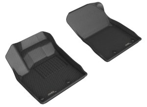 Nissan Rogue Floor Mats - Front - 3D MAXpider - Kagu - Black - `21-`22